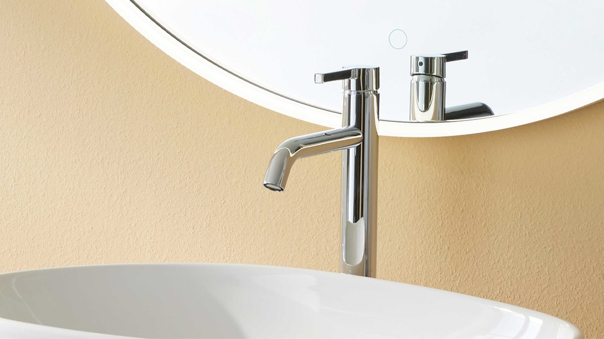 Mischbatterie Interliving aus Metall in Chrom Interliving Bad Serie 7969 – Mischbatterie verchromtes Metall