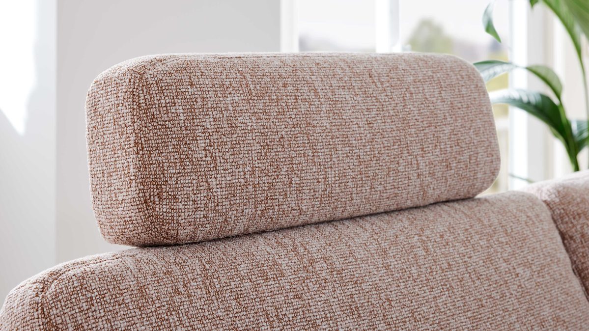 Kopfstütze Interliving aus Stoff in Rosa Interliving Schlafsofa Serie 4700 - Kopfstütze sienafarbener Webstoff Loft