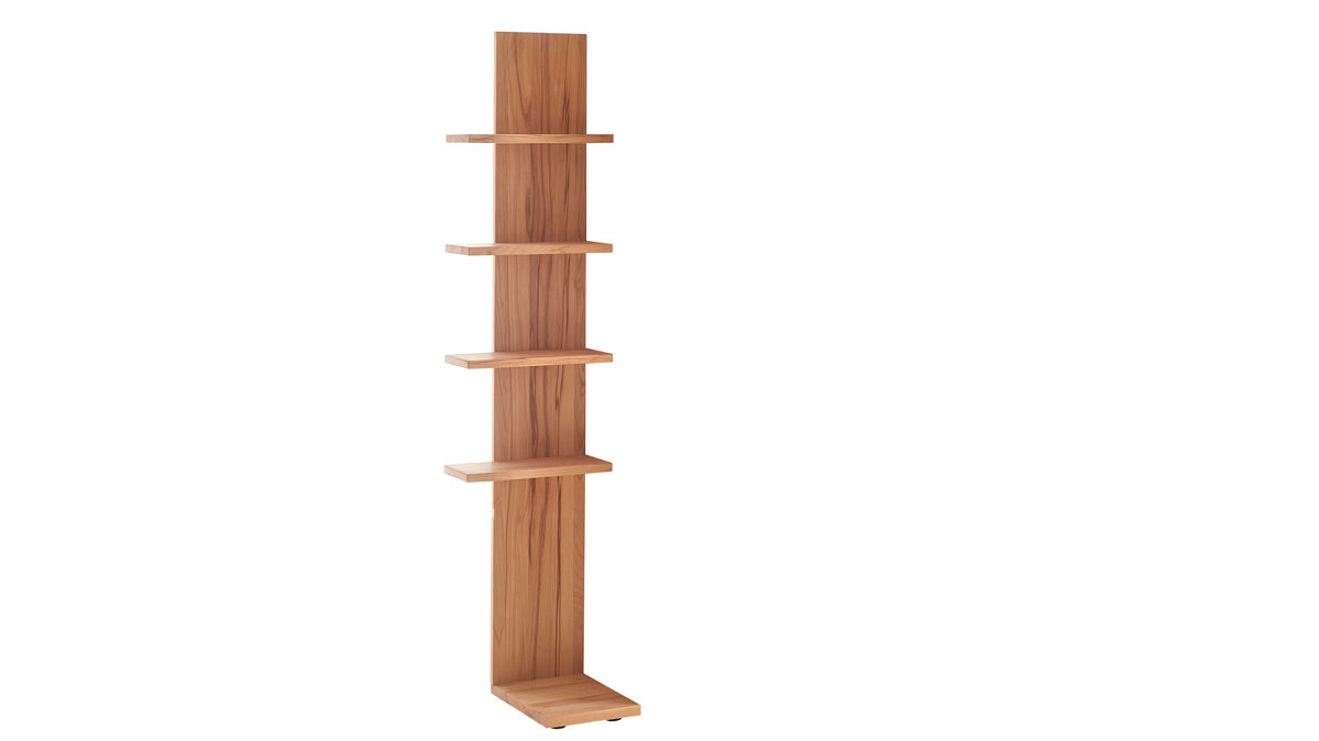 Regal Decker aus Holz in Holzfarben Hell Anbaupaneel naturfarbene Kernbuche – Höhe ca. 197 cm