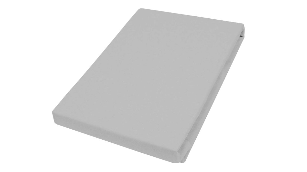Spannbettlaken H. g. hahn haustextilien® aus Stoff in Hellgrau HAHN Spannbettlaken hellgrauer Baumwolljersey - ca. 100 x 200 cm