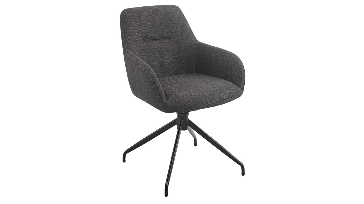 Polsterstuhl Hela aus Stoff in Anthrazit Polsterstuhl Triest S Anthrazit Bjorn 28 & Schwarz