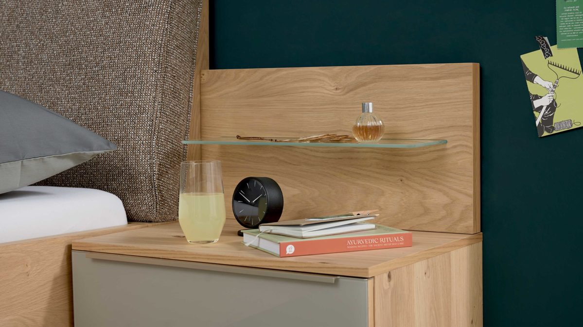 Paneel Interliving aus Holz in Holzfarben Interliving Kleiderschrank Serie 1207 – Paneelaufsatz rechts - Balkeneiche, Breite ca. 60 cm