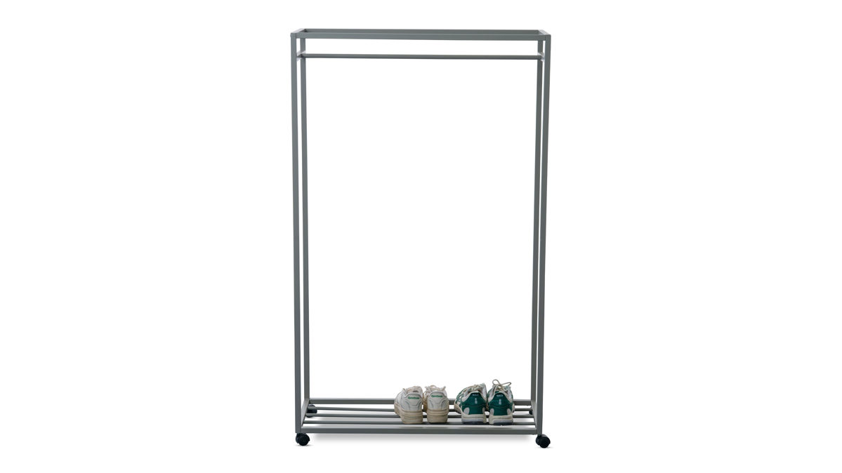 Rollgarderobe M2 kollektion aus Metall in Grau Kleiderständer Andorra 4 Grau - Breite ca. 90 cm