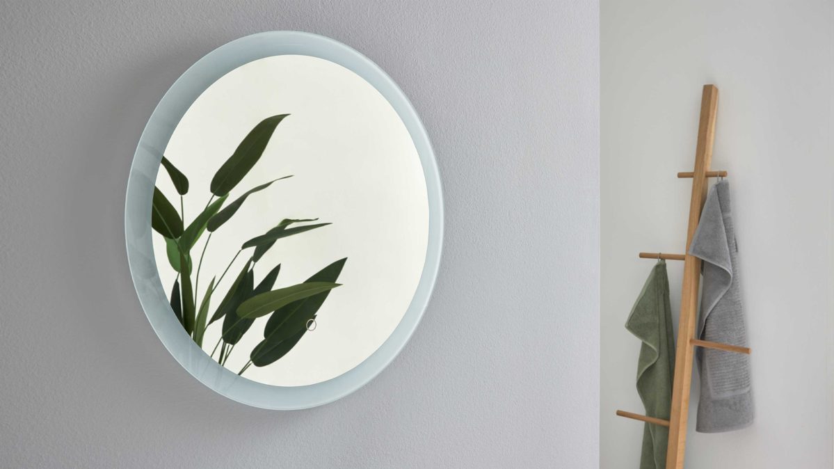 Nobilia® bad | il Interliving Bad Serie 7332 - Spiegel mit Beleuchtung Durchmesser ca. 60 cm