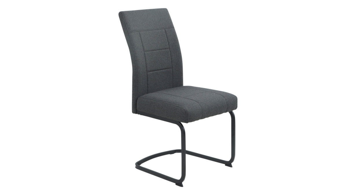 Schwingstuhl Hela aus Stoff in Anthrazit Schwingstuhl Brindisi S Anthrazit & schwarzes Metall