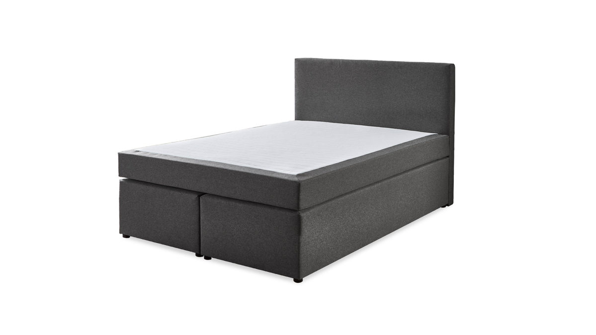 Boxspringbett Sun garden | 162719 aus Stoff in Grau Boxspringbett Aspen grauer Bezug 50516-710 – Liegefläche ca. 140 x 200 cm