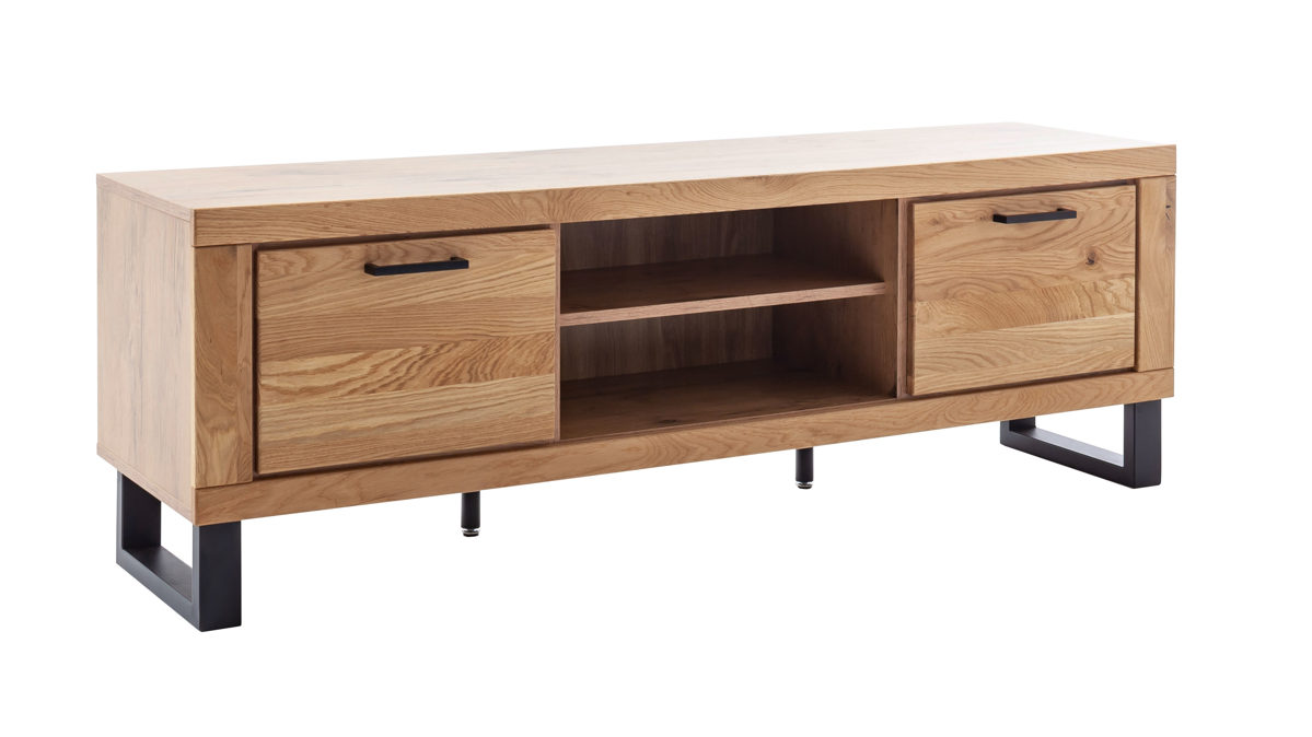 Medienmöbel Mca direkt aus Holz in Holzfarben Wohnprogramm Kambo - TV-Element Wildeiche - zwei Türen, zwei Fächer - Breite ca. 169 cm