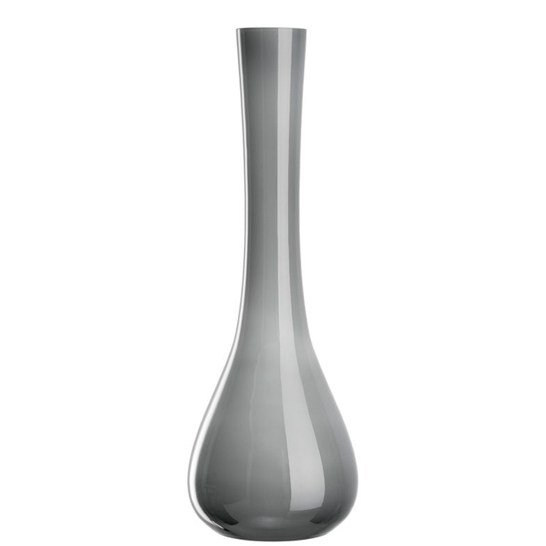 Vase Leonardo | glaskoch aus Glas in Grau LEONARDO handgemachte Glasvase Sacchetta graues Opalglas – Höhe ca. 60 cm