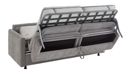 Schlafsofa Bali aus Stoff in Grau Schlafsofa Verona mit Faltbettfunktion grauer Bezug 3402 - Liegefläche ca. 160 x 200 cm