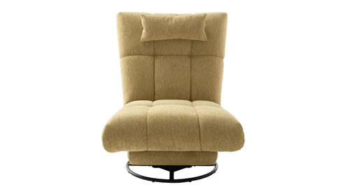 Einzelsessel Nova via aus Stoff in Gelb Sofa Serie Chiara - Schaukelsessel gelber Bezug - ca. 86 x 99 cm