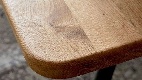 Esstisch Interliving aus Holz in Holzfarben Interliving Esszimmer Serie 5115 - Esstisch mit Eichenholz astige Eiche & anthrazitfarbenes Metall - ca. 200 x 100 cm