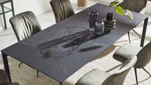 Esstisch Interliving aus Holz in Schwarz Interliving Esszimmer Serie 5110 - Esstisch T0200 mattschwarzes Eichefurnier - ca. 260 x 100 cm