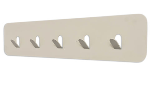 Wandgarderobe M2 kollektion aus Metall in Beige Garderobenleiste Lilly Cremeweiß – fünf Haken, Länge ca. 50 cm