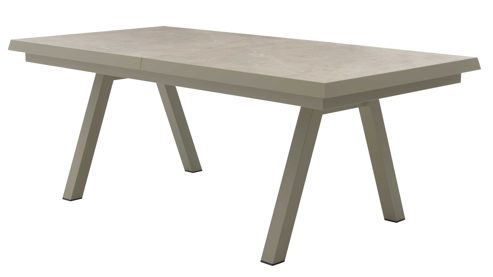 Gartenmöbel-Set Interliving aus Metall in Beige Interliving Gartenmöbel Serie 7011 - Essgruppe mit vier Stühlen beiger gesinterter Stein, Rope & Olefin, taupefarbenes Aluminium