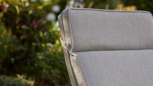 Gartenmöbel-Set Interliving aus Metall in Beige Interliving Gartenmöbel Serie 7014 - Essgruppe mit sechs Stühlen beiges TEXTILIENE®, Sinterstein & taupefarbenes Aluminium