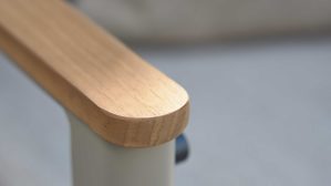 Tischgruppe Interliving aus Metall in Beige Interliving Gartenmöbel Serie 7014 - Essgruppe mit sechs Stühlen beiges TEXTILIENE®, Sinterstein & taupefarbenes Aluminium