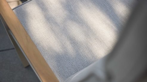 Gartenstuhl /-sessel Interliving aus Metall in Beige Interliving Gartenmöbel Serie 7014 - Gartenstuhl mit Relaxfunktion beiges TEXTILENE®, Teak & taupefarbenes Aluminium