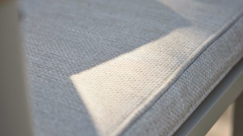 Gartenmöbel-Set Interliving aus Metall in Beige Interliving Gartenmöbel Serie 7014 - Essgruppe mit sechs Stühlen beiges TEXTILIENE®, Sinterstein & taupefarbenes Aluminium