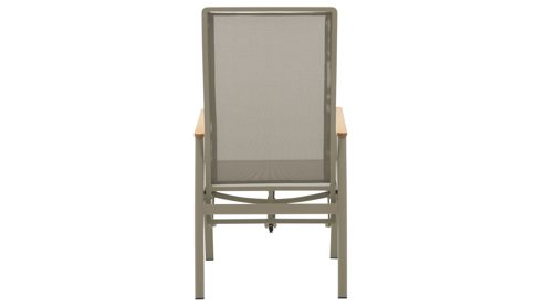 Tischgruppe Interliving aus Metall in Beige Interliving Gartenmöbel Serie 7014 - Essgruppe mit sechs Stühlen beiges TEXTILIENE®, Sinterstein & taupefarbenes Aluminium