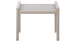 Gartenhocker Interliving aus Metall in Beige Interliving Gartenmöbel Serie 7014 - Gartenhocker mit Kissen beiges TEXTILENE® & taupefarbenes Aluminium