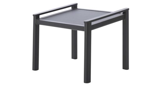 Gartenhocker Interliving aus Metall in Anthrazit Interliving Gartenmöbel Serie 7014 - Gartenhocker mit Kissen anthrazitfarbenes TEXTILENE® & Aluminium