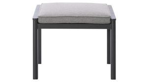Gartenhocker Interliving aus Metall in Anthrazit Interliving Gartenmöbel Serie 7014 - Gartenhocker mit Kissen anthrazitfarbenes TEXTILENE® & Aluminium