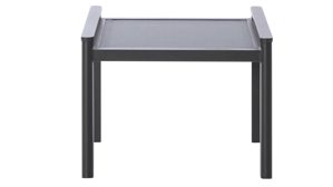 Gartenhocker Interliving aus Metall in Anthrazit Interliving Gartenmöbel Serie 7014 - Gartenhocker mit Kissen anthrazitfarbenes TEXTILENE® & Aluminium