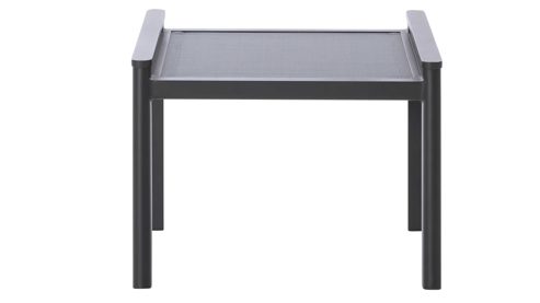 Gartenhocker Interliving aus Metall in Anthrazit Interliving Gartenmöbel Serie 7014 - Gartenhocker mit Kissen anthrazitfarbenes TEXTILENE® & Aluminium