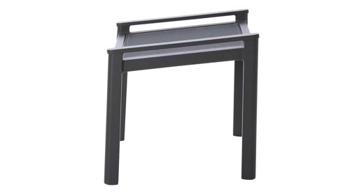 Gartenhocker Interliving aus Metall in Anthrazit Interliving Gartenmöbel Serie 7014 - Gartenhocker mit Kissen anthrazitfarbenes TEXTILENE® & Aluminium