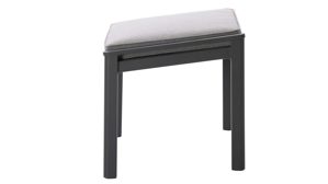 Gartenhocker Interliving aus Metall in Anthrazit Interliving Gartenmöbel Serie 7014 - Gartenhocker mit Kissen anthrazitfarbenes TEXTILENE® & Aluminium
