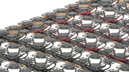 Lattenrost Interliving aus Kunststoff in Holzfarben Interliving Lattenrost Serie 1954 nicht verstellbar – Liegefläche ca. 90 x 200 cm