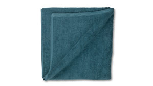 Duschhandtuch Kela | keck & lang aus Naturfaser in Blau Handtuchserie Ladessa - Duschtuch petrolfarbene Baumwolle - ca. 70 x 140 cm