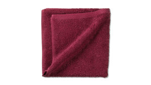 Handtuch Kela | keck & lang aus Naturfaser in Dunkelrot Handtuchserie Ladessa - Handtuch himbeerrote Baumwolle - ca. 50 x 100 cm