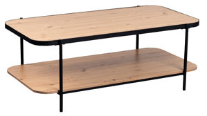 Couchtisch M2 kollektion aus Holz in Holzfarben Couchtisch Pina 2 Artisan Eiche & Schwarz - ca. 120 x 45 cm