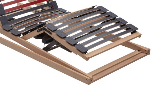 Lattenrost Interliving aus Holz in Holzfarben Interliving Lattenrost Serie 1952 mit Refluxfunktion und Funksteuerung dreifach motorisch mit Funk – Liegefläche ca. 90 x 200 cm