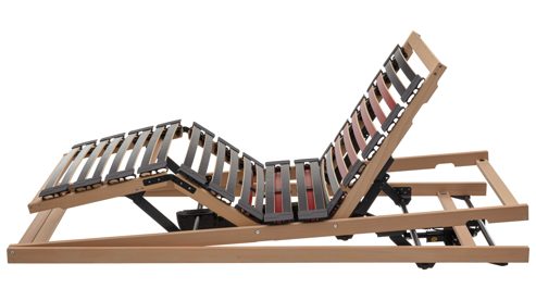 Lattenrost Interliving aus Holz in Holzfarben Interliving Lattenrost Serie 1952 mit Refluxfunktion und Funksteuerung dreifach motorisch mit Funk – Liegefläche ca. 90 x 200 cm