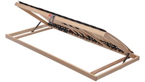 Lattenrost Interliving aus Holz in Holzfarben Interliving Lattenrost Serie 1952 mit Hebehilfe für linke Bettseiten links mit Hebehilfe – Liegefläche ca. 90 x 190 cm