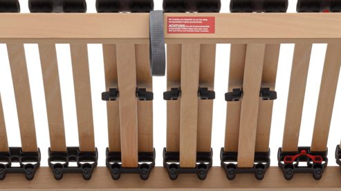 Lattenrost Interliving aus Holz in Holzfarben Interliving Lattenrost Serie 1952 mit Hebehilfe für linke Bettseiten links mit Hebehilfe – Liegefläche ca. 90 x 200 cm