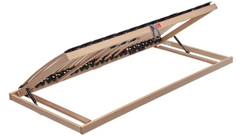 Lattenrost Interliving aus Holz in Holzfarben Interliving Lattenrost Serie 1952 mit Hebehilfe für rechte Bettseiten rechts mit Hebehilfe – Liegefläche ca. 120 x 200 cm