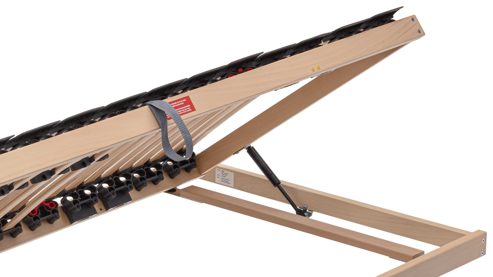 Lattenrost Interliving aus Holz in Holzfarben Interliving Lattenrost Serie 1952 - V6258 rechts mit Hebehilfe – Liegefläche ca. 90 x 200 cm