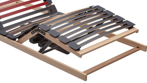Lattenrost Interliving aus Holz in Holzfarben Interliving Lattenrost Serie 1952 mit zwei Motoren zweifach motorisch mit Handschalter – Liegefläche ca. 90 x 200 cm