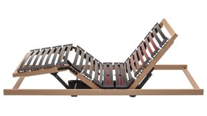 Lattenrost Interliving aus Holz in Holzfarben Interliving Lattenrost Serie 1952 mit zwei Motoren zweifach motorisch mit Handschalter – Liegefläche ca. 80 x 200 cm