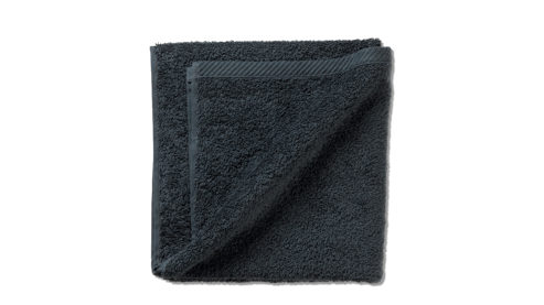 Handtuch Kela | keck & lang aus Naturfaser in Dunkelgrau Handtuchserie Ladessa - Handtuch granitgraue Baumwolle - ca. 50 x 100 cm