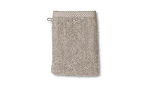 Waschlappen Kela | keck & lang aus Naturfaser in Grau Handtuchserie Ladessa - Waschhandschuh silbergraue Baumwolle - ca. 15 x 21 cm