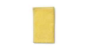 Gästehandtuch Kela | keck & lang aus Naturfaser in Gelb Handtuchserie Ladessa - Gästetuch sonnengelbe Baumwolle - ca. 30 x 50 cm