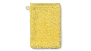 Waschlappen Kela | keck & lang aus Naturfaser in Gelb Handtuchserie Ladessa - Waschhandschuh sonnengelbe Baumwolle - ca. 15 x 21 cm
