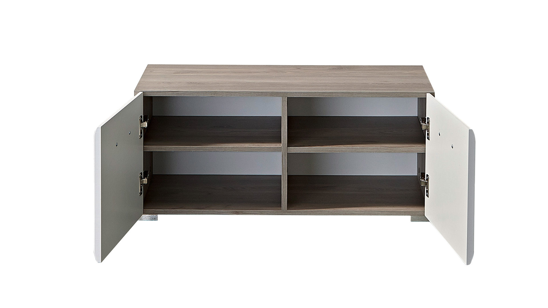 Garderobenbank Innostyle aus Holz in Weiß Garderobenbank und Dielenmöbel Funny Weiß & Silbereiche – zwei Türen