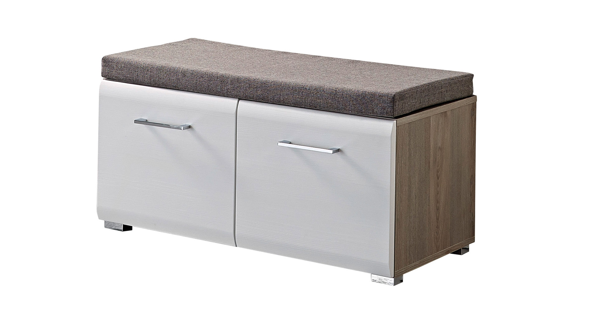 Garderobenbank Innostyle aus Holz in Weiß Garderobenbank und Dielenmöbel Funny Weiß & Silbereiche – zwei Türen