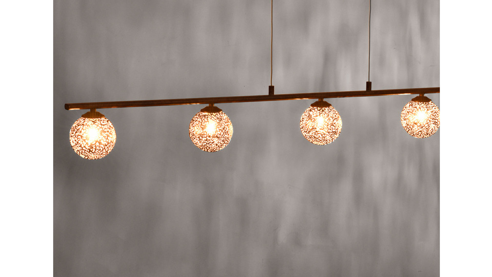 Pendelleuchte Paul neuhaus aus Metall in Metallfarben Paul Neuhaus Greta - Hängelampe rost- & goldfarbener Stahl – Länge ca. 132 cm