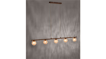 Pendelleuchte Paul neuhaus aus Metall in Metallfarben Paul Neuhaus Greta - Hängelampe rost- & goldfarbener Stahl – Länge ca. 132 cm